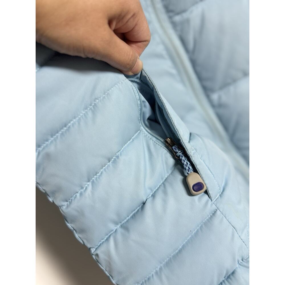 L.L.Bean Royal & Light Blue Reversible Goose Down Puffer Vest – Women’s Small - Picture 6 of 10